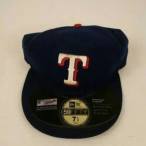 Texas rangers flat bill hat.  a